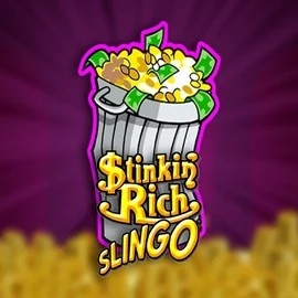 Stinkin Rich Slingo slot logo by Slingo at Robocat Casino